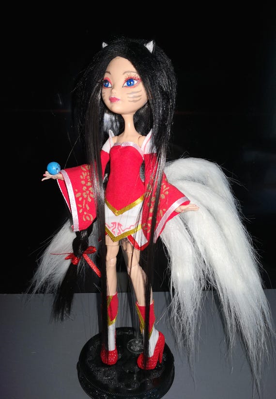 MOONIN custom 公式DOLL ユキキツネ Ooak Monster High Dolls KITSUNE Fox Demon Spirit Modern Mask 9
