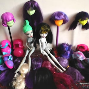 Create a monster high doll parts wigs 12&quot;