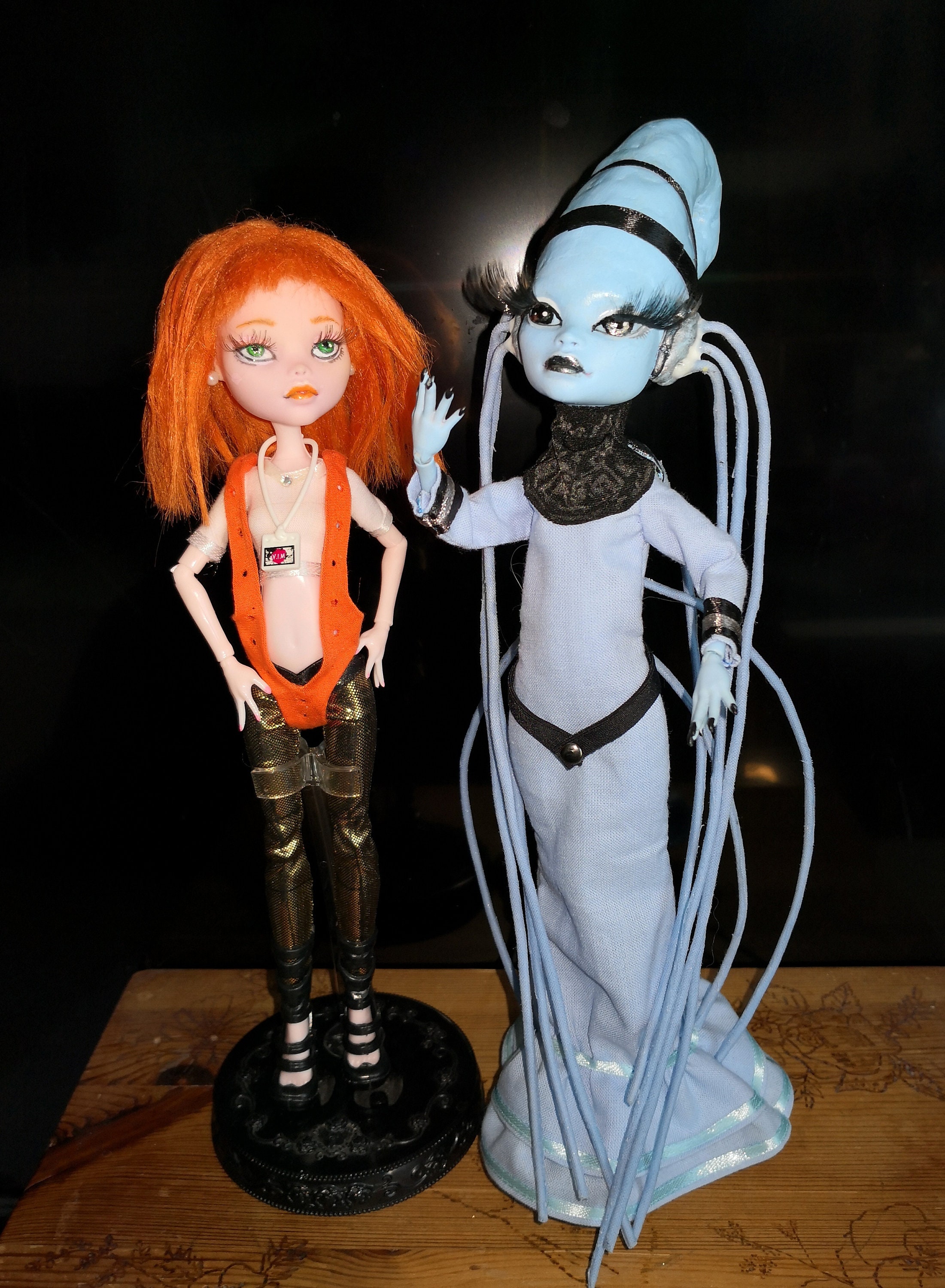 Ooak 2 Monster High Dolls 5th Element Set LEELOO & DIVA Draculaura and  Abbey - Etsy