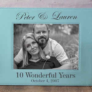 10th Anniversary Gift, 10 Year Anniversary, Personalized Photo Frame, Anniversary Gifts, Gift for Wife, Husband Gift, Wedding Anniversary