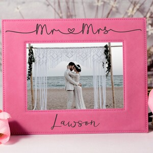Newlyweds Gift, Wedding Gift, Custom Picture Frame, Gifts for the Couple, Mr and Mrs Gift, Custom Wedding Photo, Wedding Picture Gift, Frame