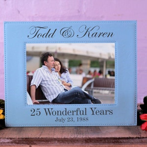 25th Anniversary Gift, 25 Year Anniversary, Personalized Photo Frame, Anniversary Gifts, Gift for Wife, Husband Gift, Wedding Anniversary