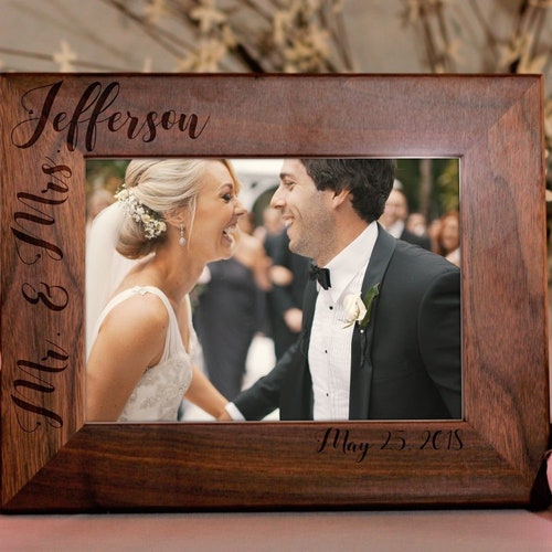 Wedding Photo Frame Wedding Gift Custom Picture Frame Gifts Etsy