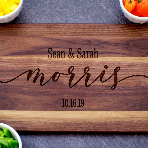 Personalized Cutting Board, Custom Cheese Board, Charcuterie Board, Housewarming, Wedding Gift, Engagement, Newlywed Gift, Gift for Couple