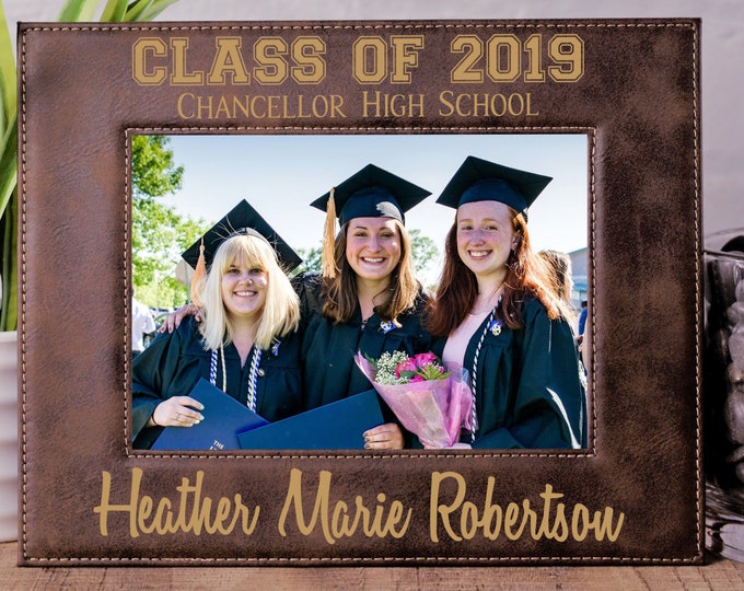 Graduation Frame, High School Grad, Personalized Frame, 5x7 Picture Frame, 4x6 Frame, 8x10 Photo Frame, Graduation Gift, Gift for Graduate