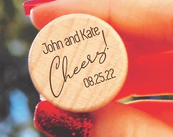 Personalized Wine Stopper, Bulk Wedding Favors for Guest, Wine Cork, Wedding Favor, Wedding Party, Anniversary Party, Custom Wine Stopper