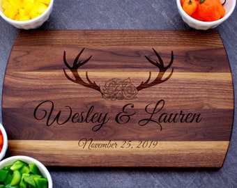 Personalized Cutting Board, Custom Cheese Board, Charcuterie Board, Housewarming, Wedding Gift, Engagement Present, Couple Cutting Board