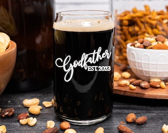 Godfather Gift, Godfather Glass, Gift for Godfather, Will You Be My Godfather, Godfather Beer Can Glass, Baptism Gift, Godfather Birthday