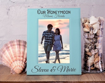 Honeymoon Gifts, Honeymoon Picture Frame, Honeymoon Keepsake Frame, Newlywed Gift, Gift for Newlyweds, Gifts for Couples, Honeymoon Shower