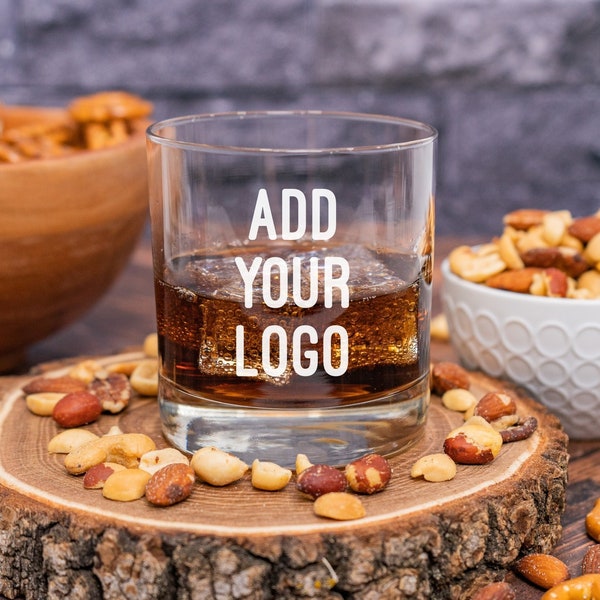 Bulk Branded Gifts, Logo Whiskey Glass, Promo Items, Corporate Gift, Business Guest Favors, Custom Whiskey Glass, Logo Engraved Glassware