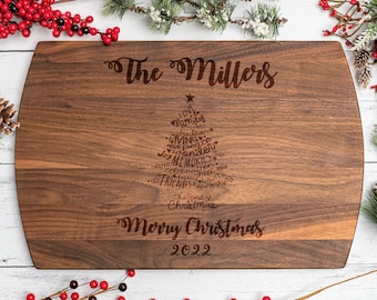 Christmas Cutting Board, Christmas Decoration, Christmas Kitchen, Gift for Mom, Merry Christmas Cutting Board, Holiday Decor, Christmas Gift