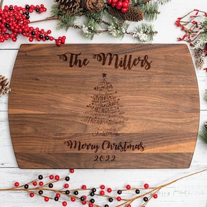 Christmas Cutting Board, Christmas Decoration, Christmas Kitchen, Gift for Mom, Merry Christmas Cutting Board, Holiday Decor, Christmas Gift