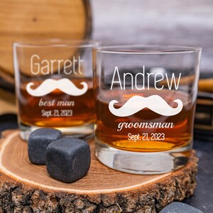 Bourbon Glass, Groomsman Gifts, Personalized Glass, Best Man, Groom Gift, Wedding Party, Father of the Bride, Wedding Favors, Custom Whiskey