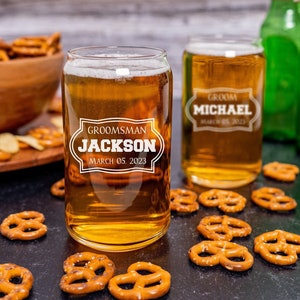 Beer Can Glass, Personalized Glasses, Custom Beer Glass, Engraved Beer Glasses, Gifts For Dad, Groomsman Gift, Etched Beer Mug, Custom Mug
