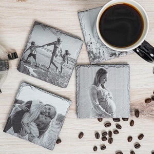 Photo Coasters for Mom, Mothers Day Gift, Images Printed on Coasters, Gift for First Time Mom, Mothers Day Keepsake, Custom Coaster