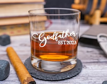 Godfather Gift, Godfather Glass, Gift for Godfather, Will You Be My Godfather, Godfather Whiskey Glass, Baptism Gift, Godfather Rocks Glass