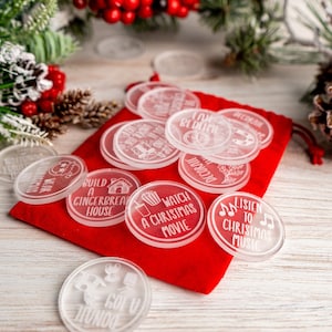 24 Days of Advent Christmas Countdown, Christmas Countdown Activity Tokens, Christmas Bucket List, Family Activities, Kids Reward Coins