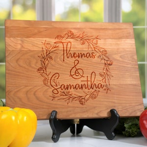 Engraved Charcuterie Board, Personalized Cutting Board, Custom Wedding Gift, Engagement Present, Bridal Shower Gift, or Anniversary Gift
