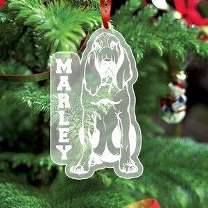 Bloodhound Ornament, Bloodhound Christmas Tree Ornament, Custom Pet Ornament, Dog Ornament Personalized, Dog Name Ornament