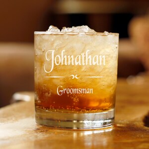 Personalized Whiskey Glasses Set of 8, Groomsman Gift, Wedding Glasses ...