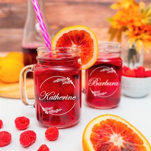 Mason Jars Set of 4, Personalized Mason Jar, Mason Jar Gifts, Etched, Custom Gift, Personalized Glassware, Monogram, Housewarming, Farmhouse