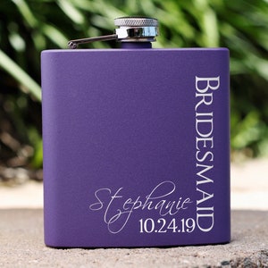 Personalized Flask, Maid of Honor, Flask for Women, Custom Flask, Bridesmaid Gift, Bridesmaid Gift, Cute Flask, Custom Flask, Bridal Shower