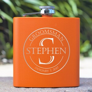 Custom Hip Flask, Personalized Flask, Flask for Men, Engraved Flask, Stainless Steel Flask, Groomsman Gifts Flask, Wedding Flask, Bachelor