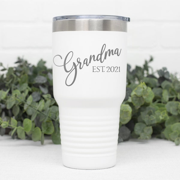New Grandmother, Grandparent Announcement, Grandmother To Be, Mothers Day Gift for Grandma, Grandma Coffee Tumbler, Grandma Established