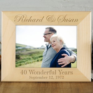 40th Anniversary, Parents Gift, 40 Year Anniversary, Personalized Gift, Anniversary Gifts, Gift for Her, Anniversary, Wedding Anniversary