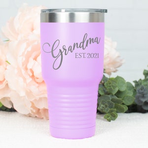 New Grandma, Grandma Gift, Grandparent Announcement, New Baby Announcement, Grandma To Be, Grandma Coffee Tumbler, Grandmother Est, Nana Mug