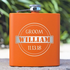 Personalized Flask, Engraved Flask, Custom Flask, Groomsman Flasks, Groomsman Proposal, Groomsman Gift, Best Man, Wedding Party, Hip Flask
