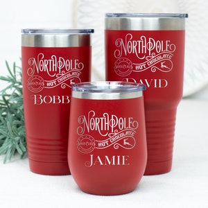 North Pole Mug, North Pole Hot Chocolate Tumbler, Christmas Movie Watching Mug, North Pole Hot Cocoa, Christmas Décor, Holiday Mug for Kids