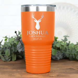 Groomsmen Tumblers, 30 Ounce Groomsmen Gift, Personalized Custom Engraved, Rustic Wedding Party Gifts, Best Man, Usher, Father of the Groom