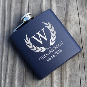 Personalized Flask, Engraved Flask, Custom Flask, Groomsman Flasks, Groomsman Proposal, Groomsman Gift, Best Man, Wedding Party, Hip Flask