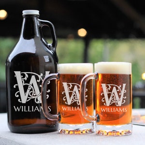 Engraved Growler, Personalized Beer Growler, 64 oz Growler, Gifts for Him, Gifts for Dad, Home Brewing, Craft Beer, Beer Gift, Growlers