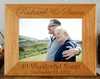 40th Anniversary, Parents Gift, 40 Year Anniversary, Personalized Gift, Anniversary Gifts, Gift for Her, Anniversary, Wedding Anniversary
