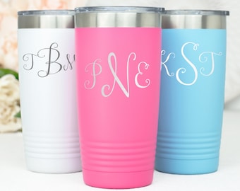 Custom Wine Tumbler, Monogram Tumbler, Wine Tumbler Personalized Monogram, Engraved Tumbler, Monogram Gift for Her, Monogram Girlfriend