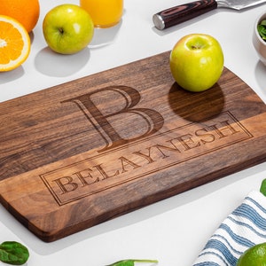 Personalized Engraved Cutting Board - Wedding Gift - Husband Gift - Monogrammed - Personalized Kitchen Decor - Housewarming - Kitchen Gift