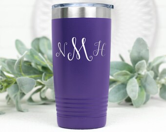 Monogram Tumbler, Wine Tumbler Personalized Monogram, Coffee Tumbler, Monogram Gift for Her, Monogram Wine Tumbler, Monogram Girlfriend Gift