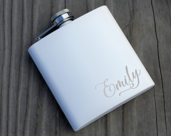 Flask for Women, Bridesmaid Gift, Custom Flask, Personalized Flask, Engraved Flask, Hip Flask, Engraved Flask, Gift For Women, Maid of Honor