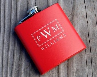 Custom Hip Flask, Personalized Flask, Flask for Men, Engraved Flask, Stainless Steel Flask, Groomsman Gifts Flask, Wedding Flask, Bachelor