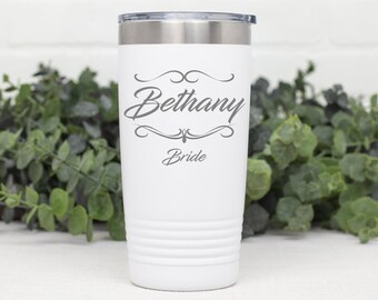 Bride Wine Tumbler, Flower Girl, Bridesmaid Tumblers, Wine Tumbler with Lid, Bridal, Personalized Bridesmaid Gifts, Mother of the Groom