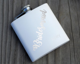 Flask for Women, Bridesmaid Gift, Custom Flask, Personalized Flask, Engraved Flask, Hip Flask, Engraved Flask, Gift For Women, Maid of Honor