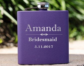 Flask for Women, Bridesmaid Gift, Custom Flask, Personalized Flask, Engraved Flask, Hip Flask, Engraved Flask, Gift For Women, Maid of Honor