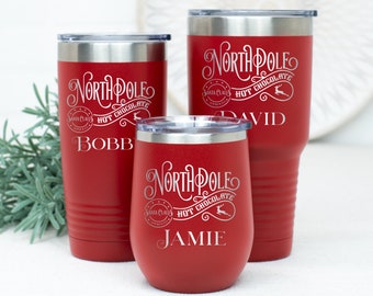 North Pole Mug, North Pole Hot Chocolate Tumbler, Christmas Movie Watching Mug, North Pole Hot Cocoa, Christmas Décor, Holiday Mug for Kids