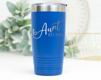 Taza de tía personalizada, regalo de nueva tía, anuncio de tía, de hermana a tía, futura tía, vaso de tía, tía otra vez, regalo de tía de sobrina, tía