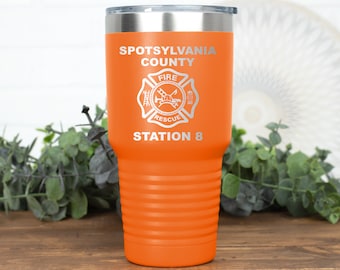 Firefighter Gift for Him, Personalized Fireman Tumbler, Gift for Firefighter, Tumbler Fireman Husband, Maltese Cross, Firefighter Retirement