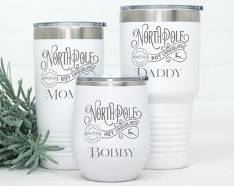 Kids Hot Chocolate Mug, North Pole Hot Cocoa Favors, Christmas Movie Watching Mug, North Pole Hot Cocoa, Christmas Décor, Hot Chocolate Gift