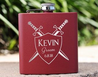 Groomsman Flask, Flask for Men, Personalized Flask, Custom Flask, Father of the Bride, Groomsman Proposal, Wedding Flask, Bridal Party Gift