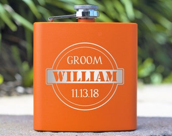 Personalized Flask, Engraved Flask, Custom Flask, Groomsman Flasks, Groomsman Proposal, Groomsman Gift, Best Man, Wedding Party, Hip Flask